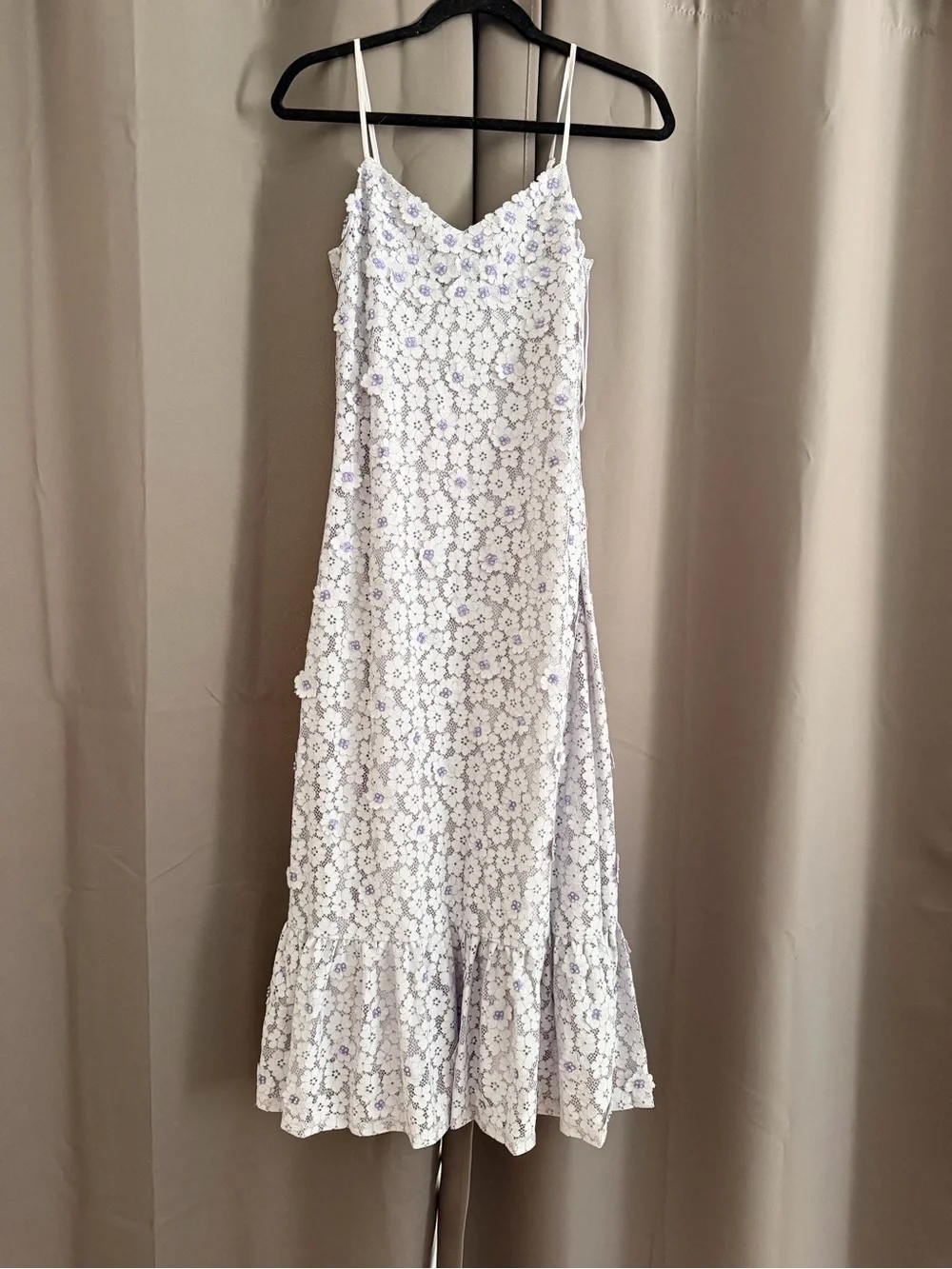 Michael Kors Lavender Lace Midi Slip Dress